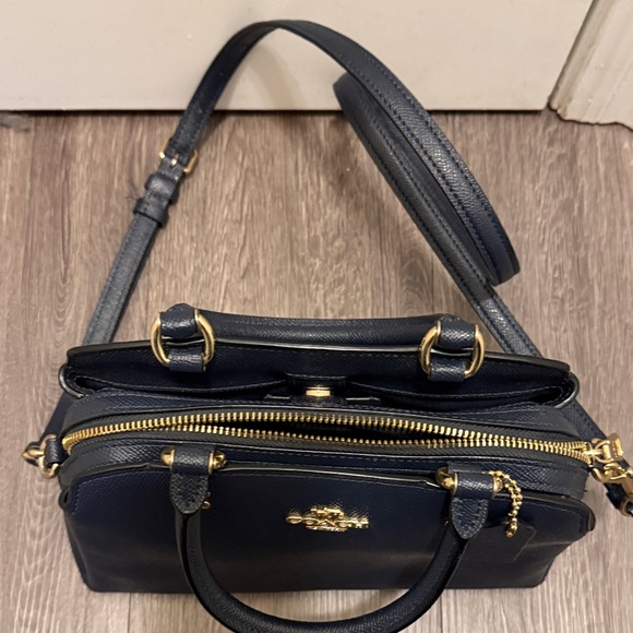 Coach Navy Leather Handbag - Picture 3 of 6